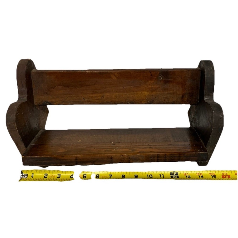 Wooden Brown Rustic Shelf - Picture 9 of 9